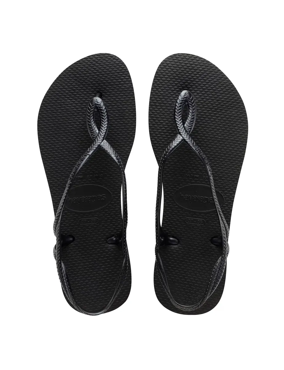 Ankle Strap Flat Flip Flops Black