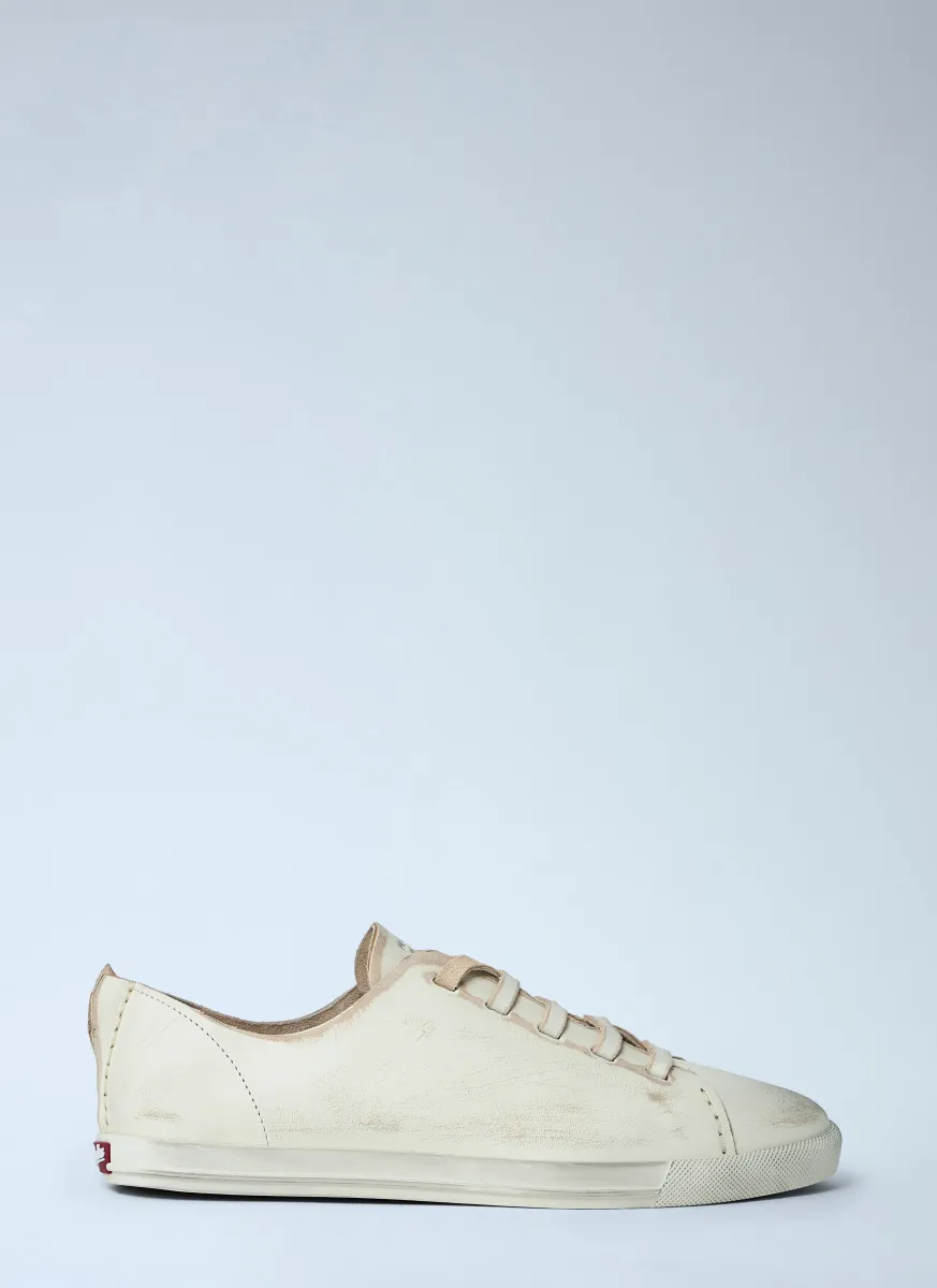 Antiqued Leather Sneakers