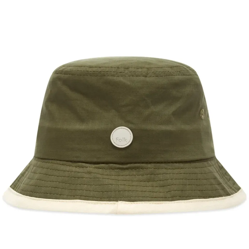 Contrast Rib Bucket Hat