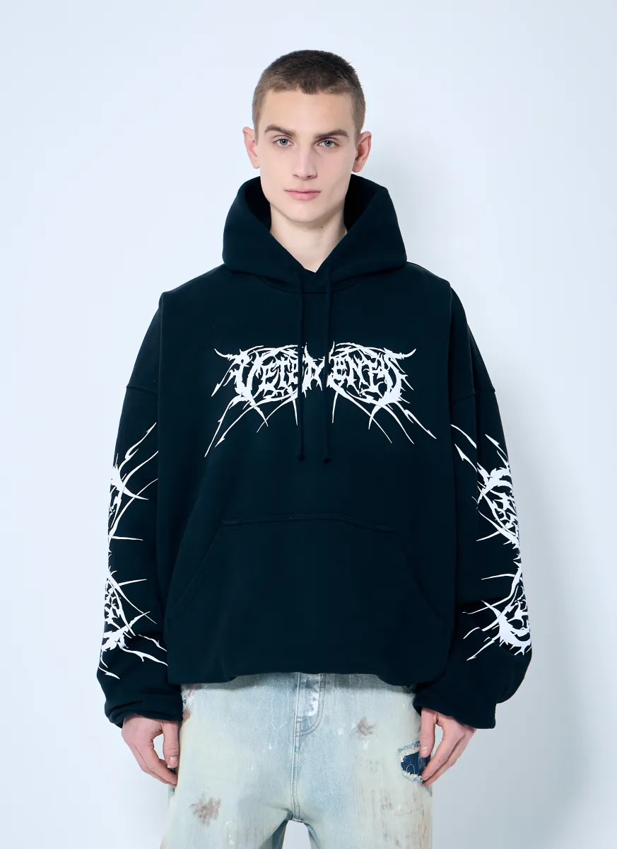 Death Metal Cropped Hooded Sweatshirt