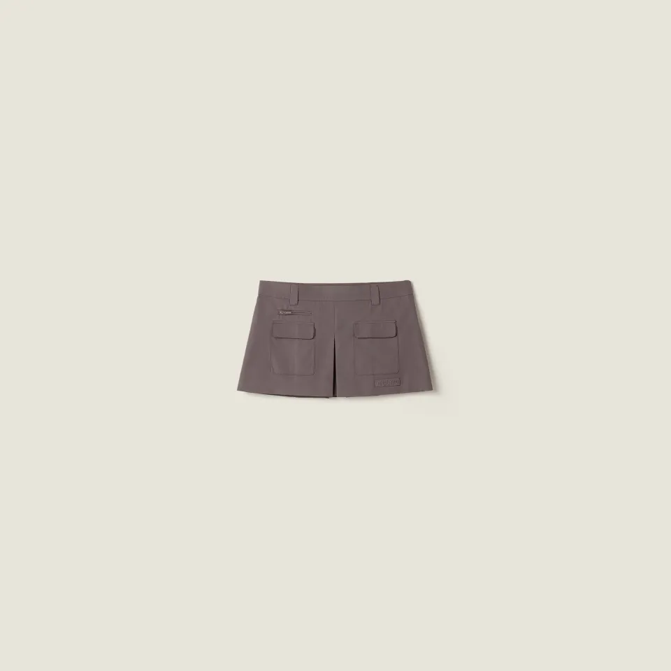 Poplin miniskirt