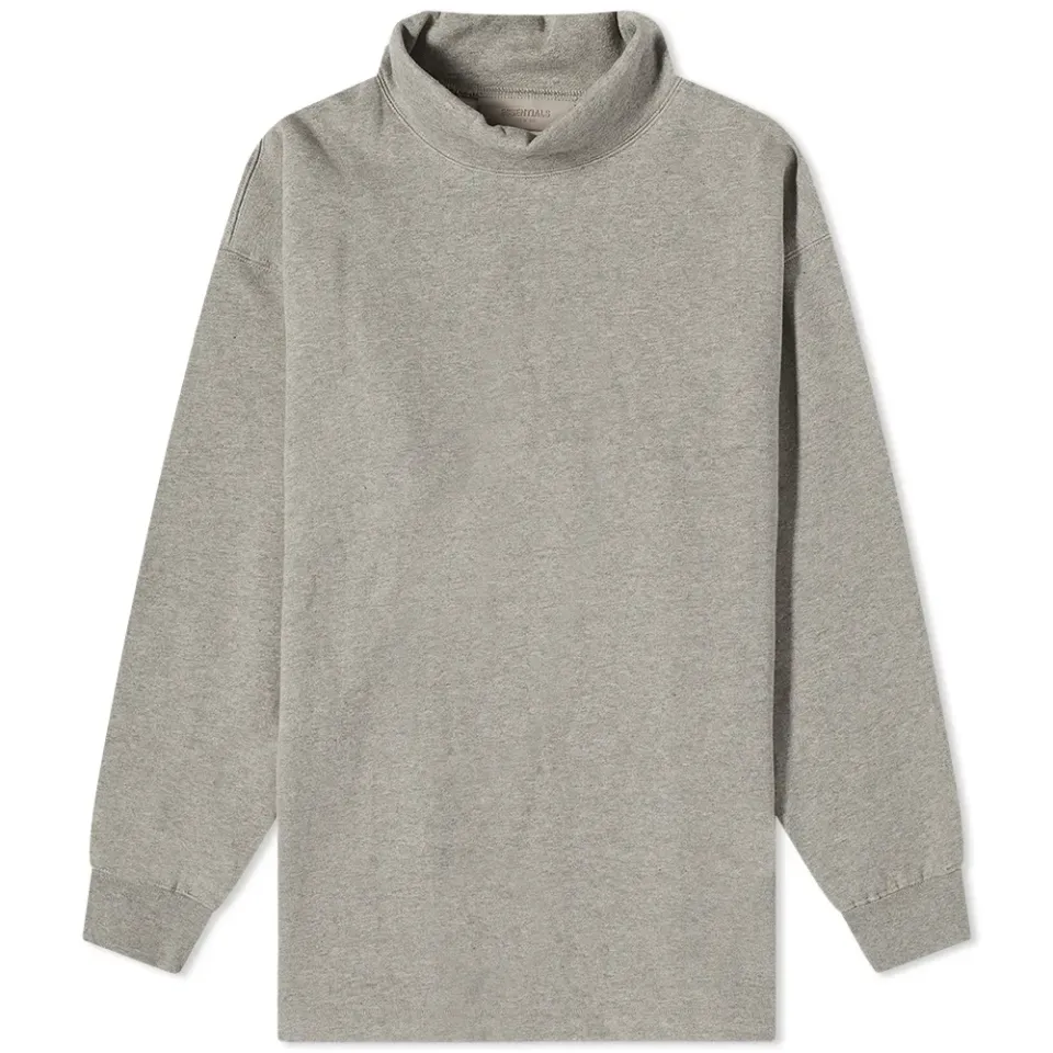 Relaxed Back Logo Mock Neck