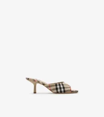 Check Mews Low Sandals​ in Sand beige