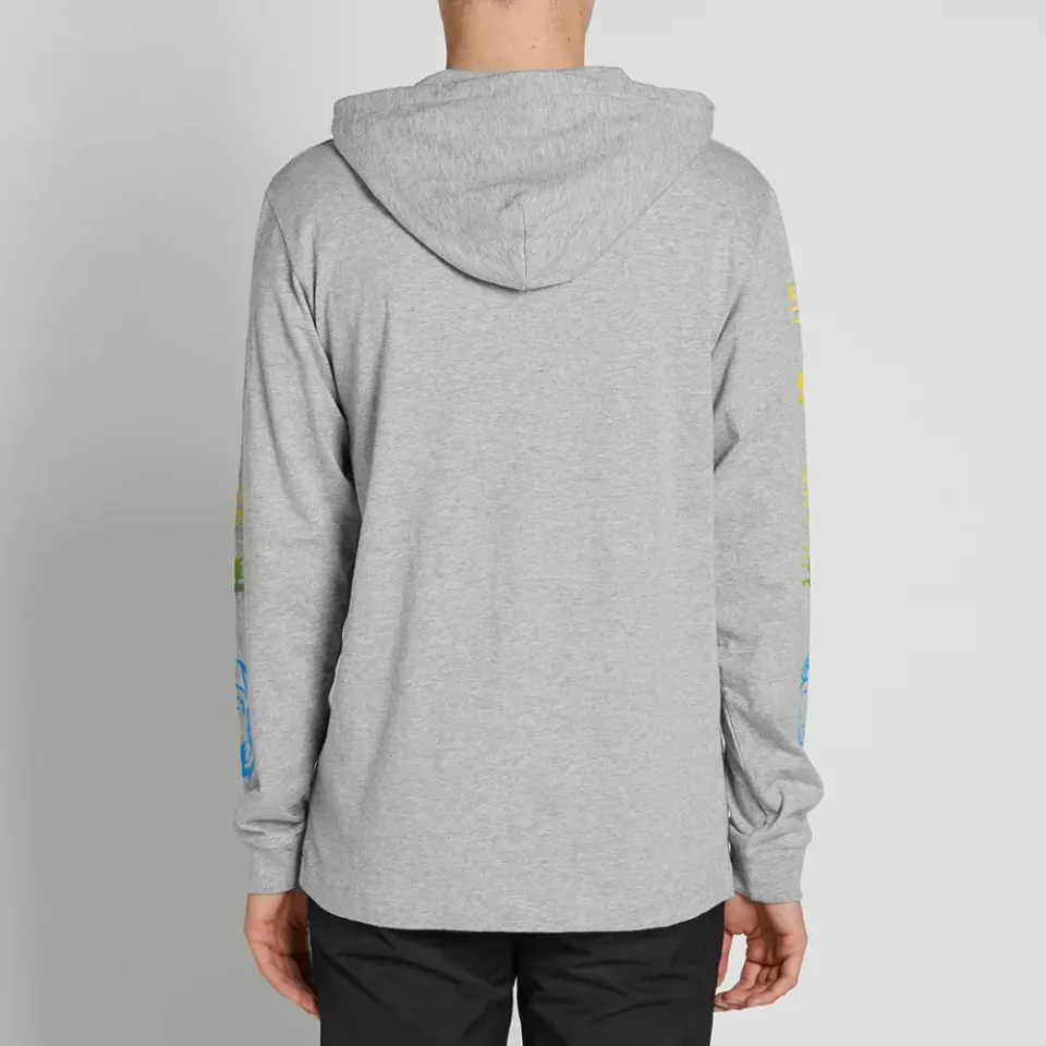 Helmet Print Long Sleeve Hooded Tee