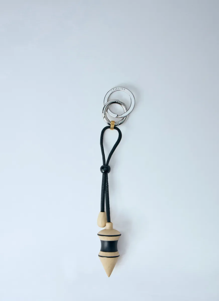 Black Stripes Pendulum Bag Charm