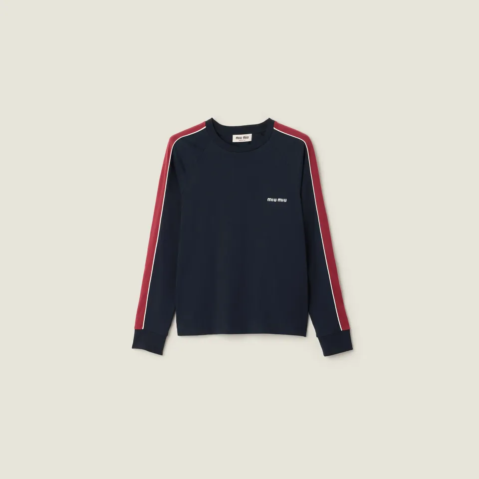 Long-sleeve cotton jersey T-shirt