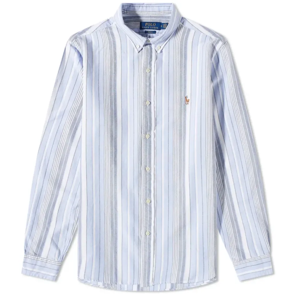 Broad Multi Stripe Button Down Shirt