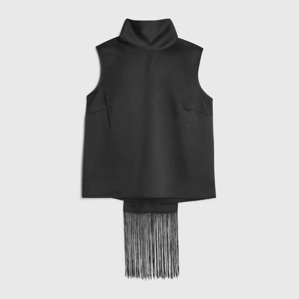 Petite Fringe Scarf Tank Top