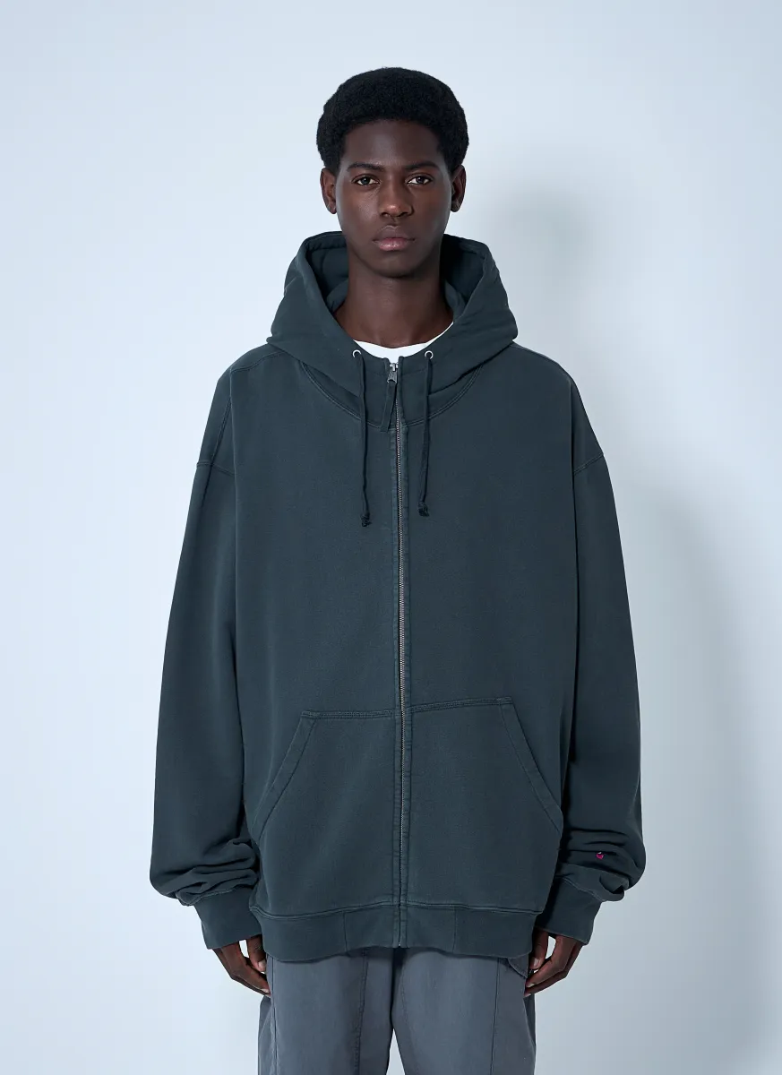 Logo Motif Zip-Up Sweateshirt