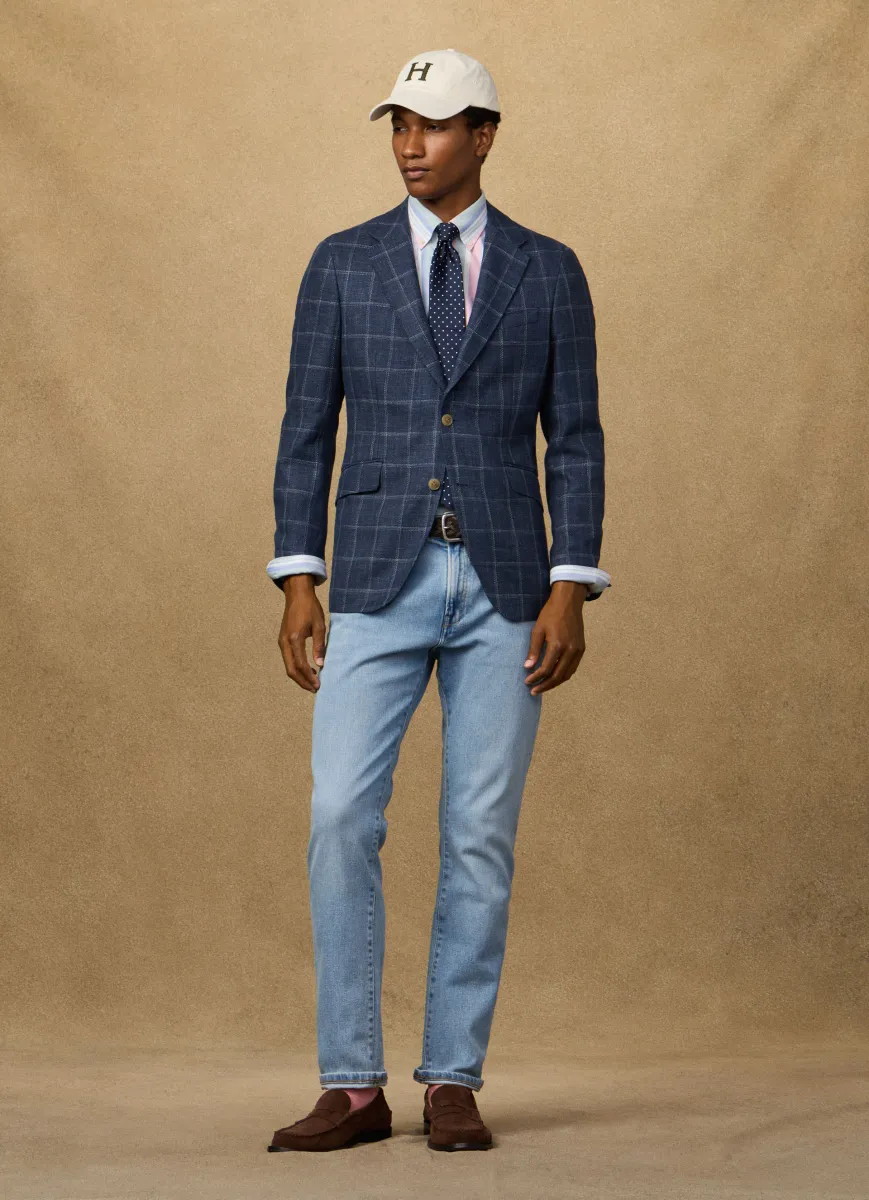 Branded Light Wash Denim