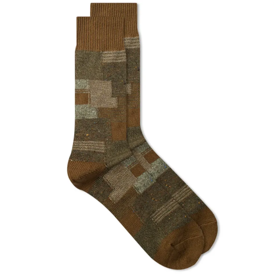 Patchwork Crew Sock