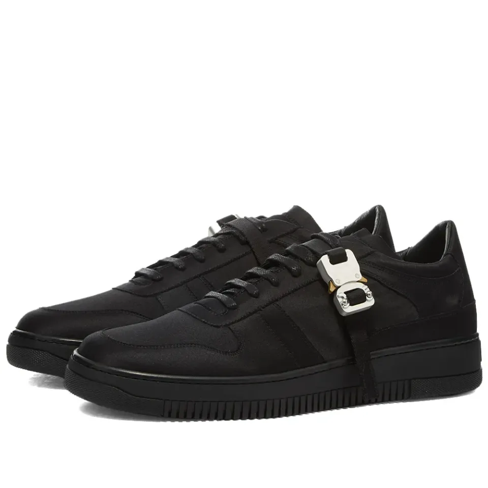 Satin Buckle Low Sneaker