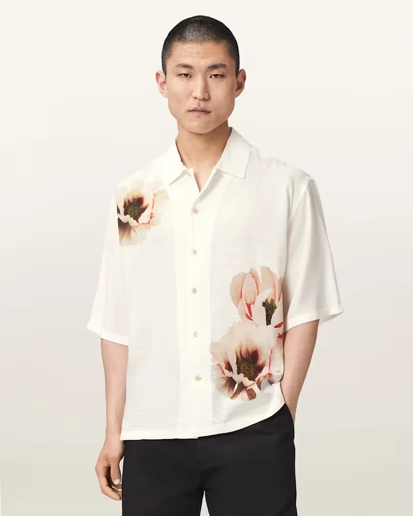 Floraison Short Sleeve Oversized Shirt