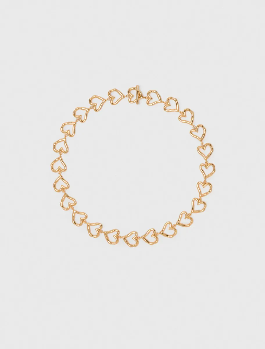 Gold-plated heart necklace