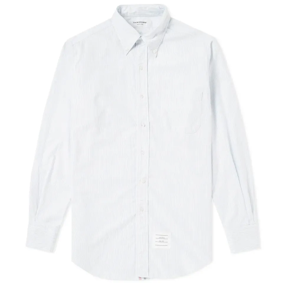 Engineered Stripe Placket Oxford Shirt
