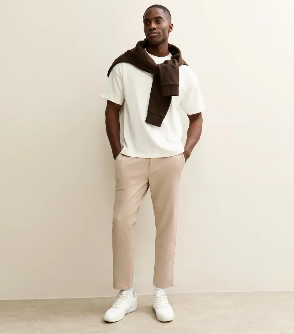 Men's Cream Structure Joggers