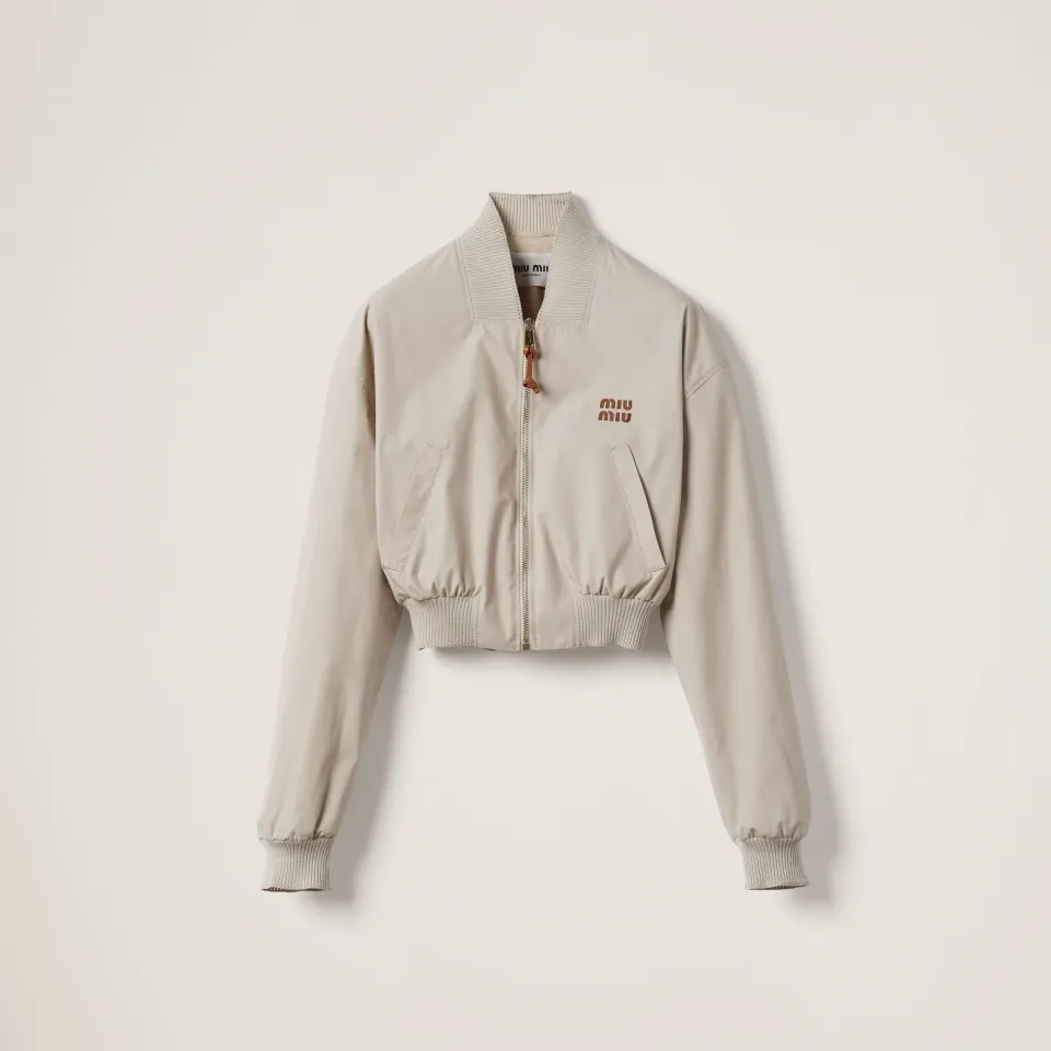 Panama cotton blouson jacket
