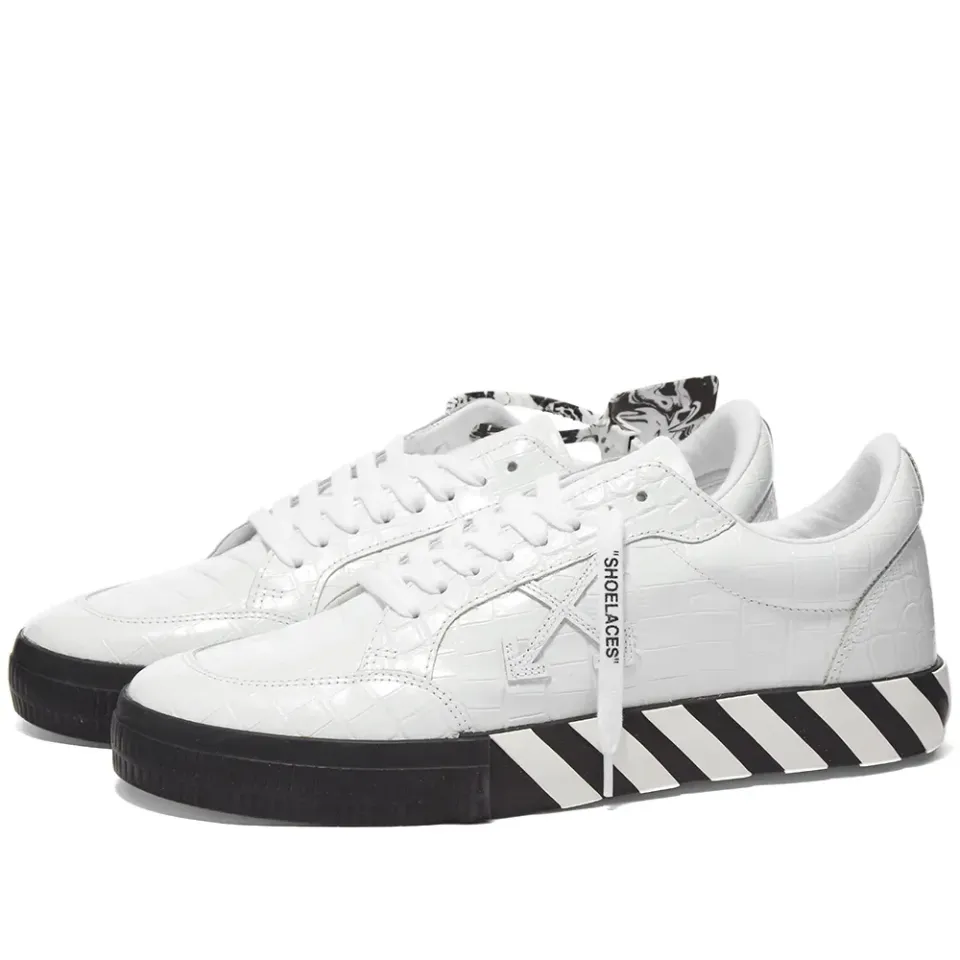 Low Vulcanized Croco Leather Sneaker