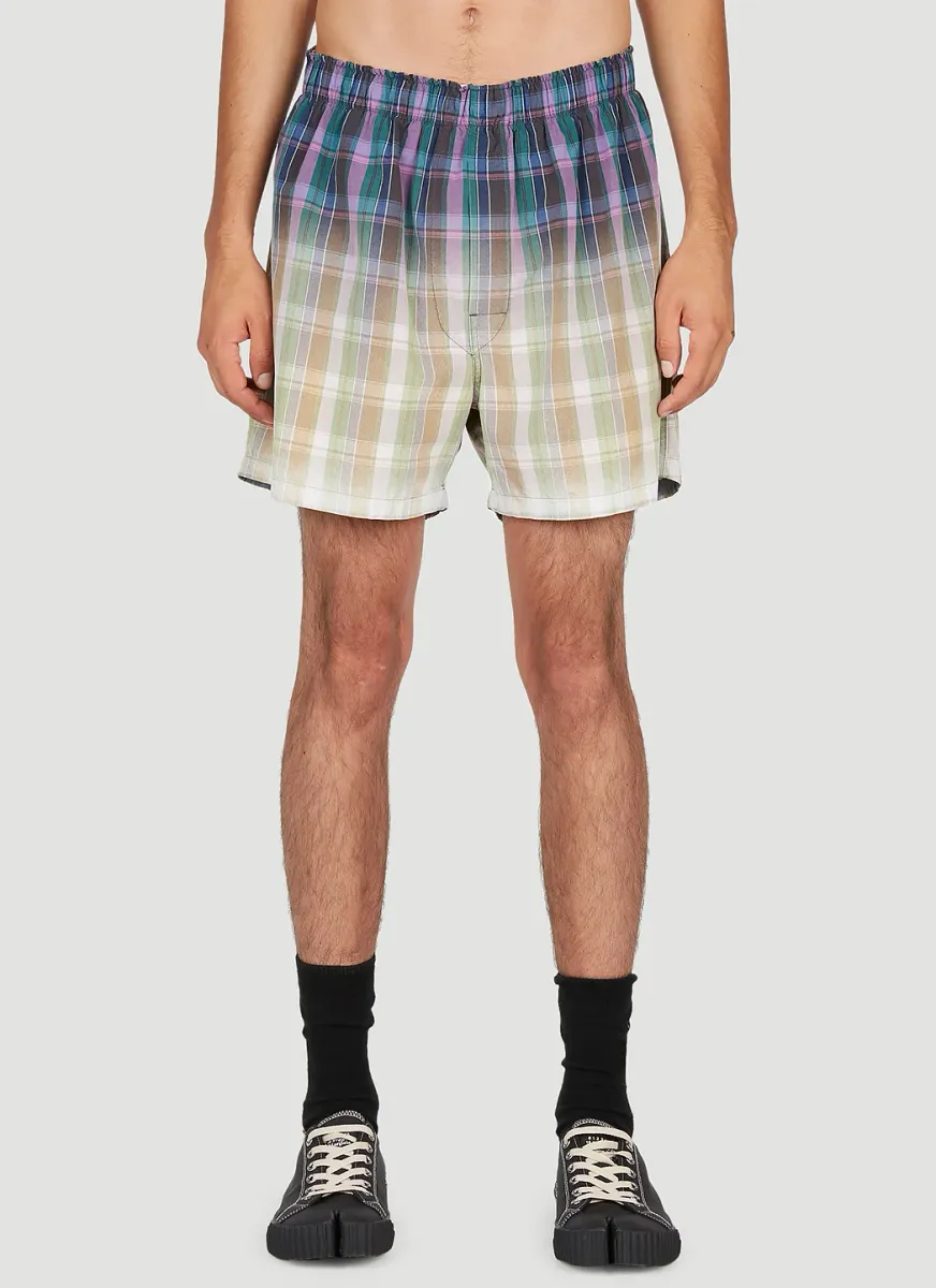 Gradient Check Shorts