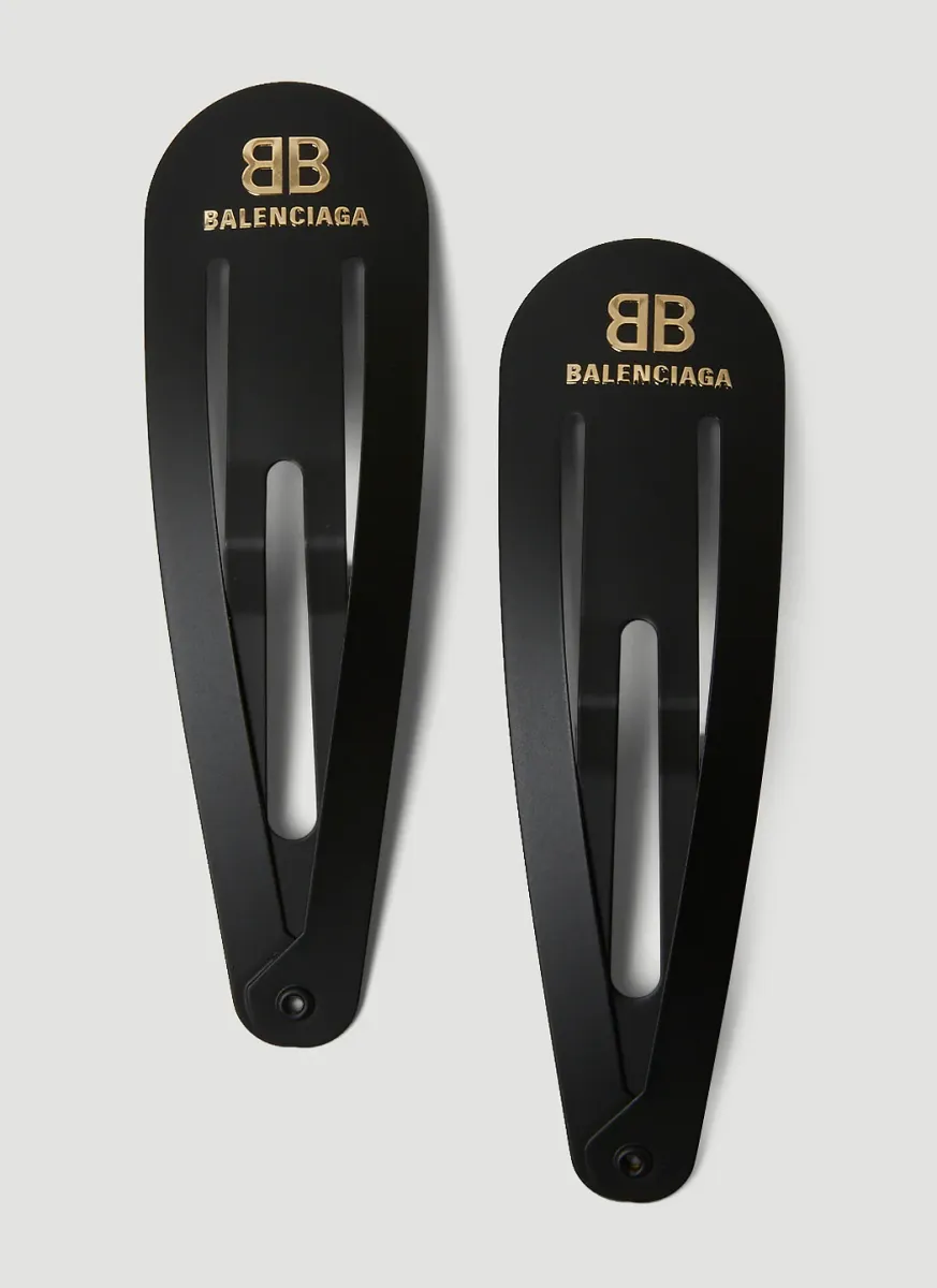 Set of Two XXL Logo Hair Clips