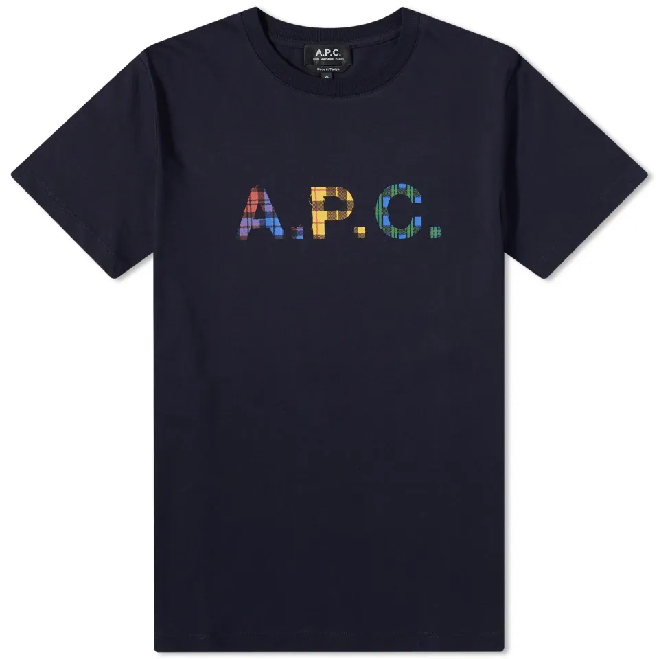 A.P.C. Derek Tartan Logo T-Shirt