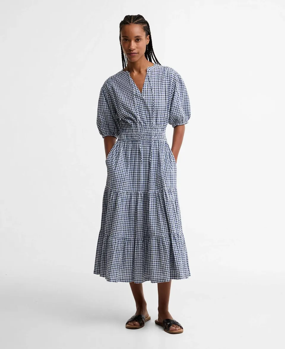 Ashwell Gingham Tiered Midi Dress
