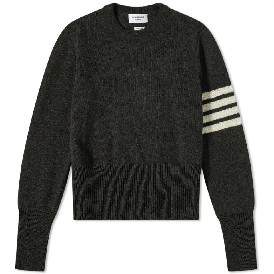 Arm Stripe Shetland Crew Knit
