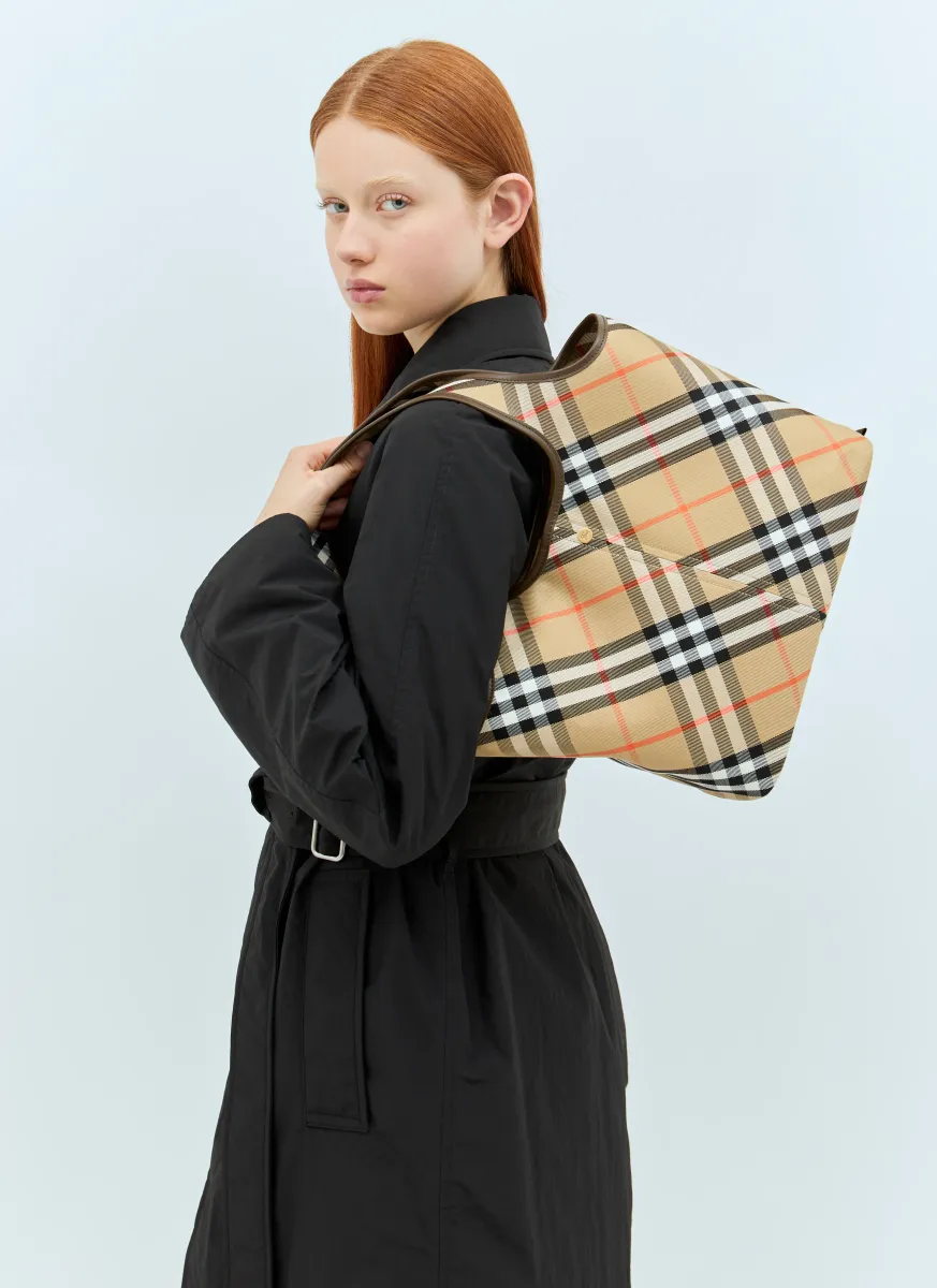 Small Check Tote Bag
