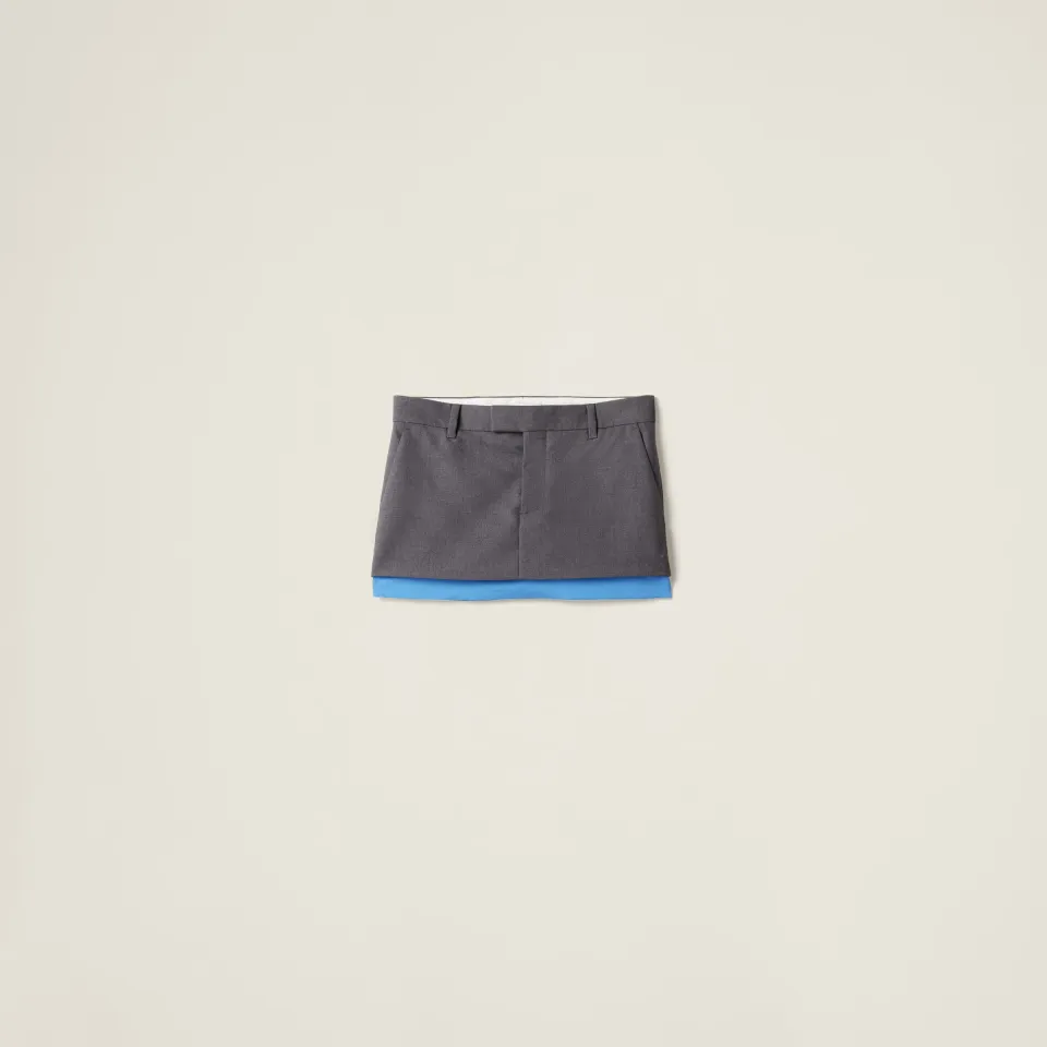Gabardine miniskirt
