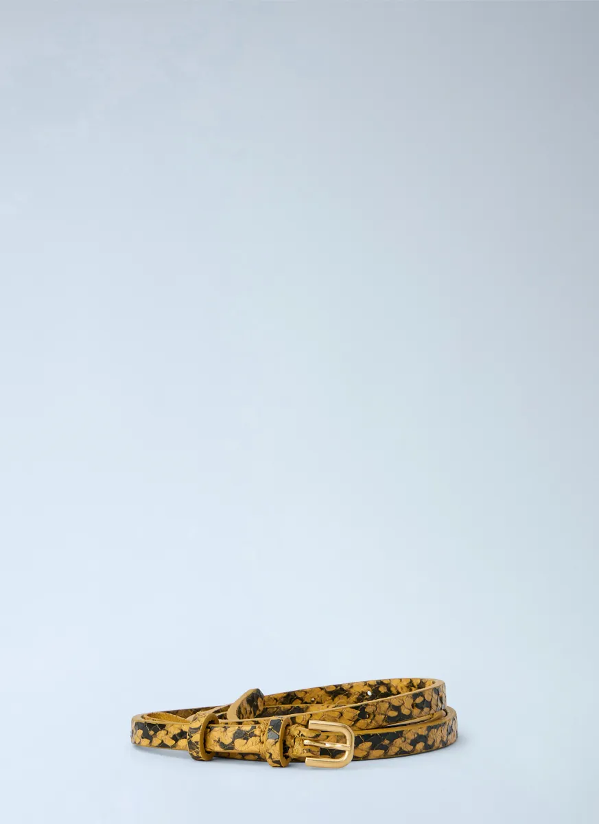 Patterned Leather Belt