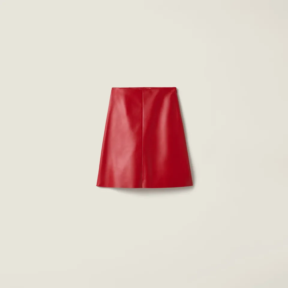 Nappa leather skirt