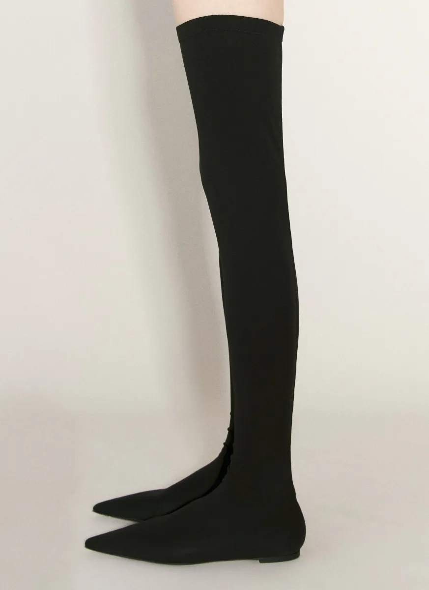 Tigh-High Jersey Boots