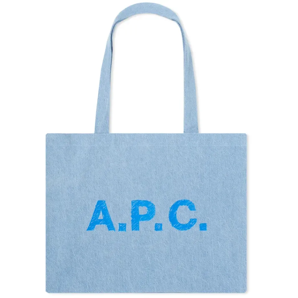 A.P.C. Diane Stonewashed Denim Shopper