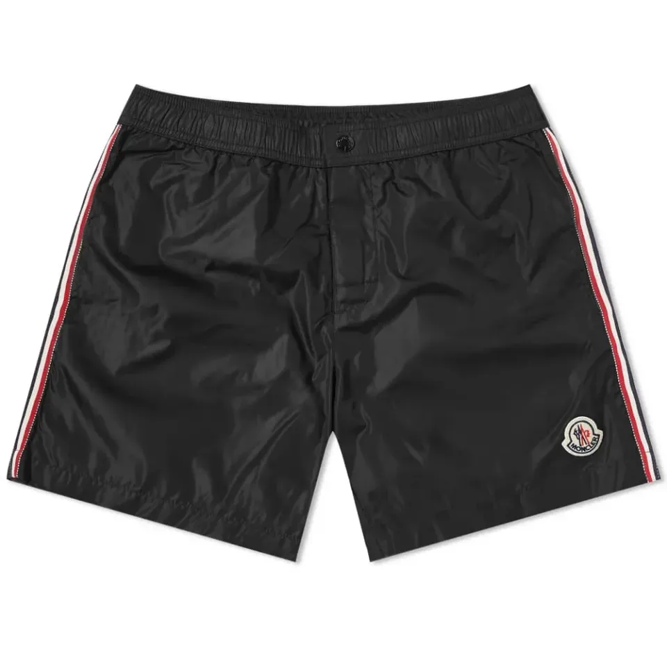Logo Striped Swim Short