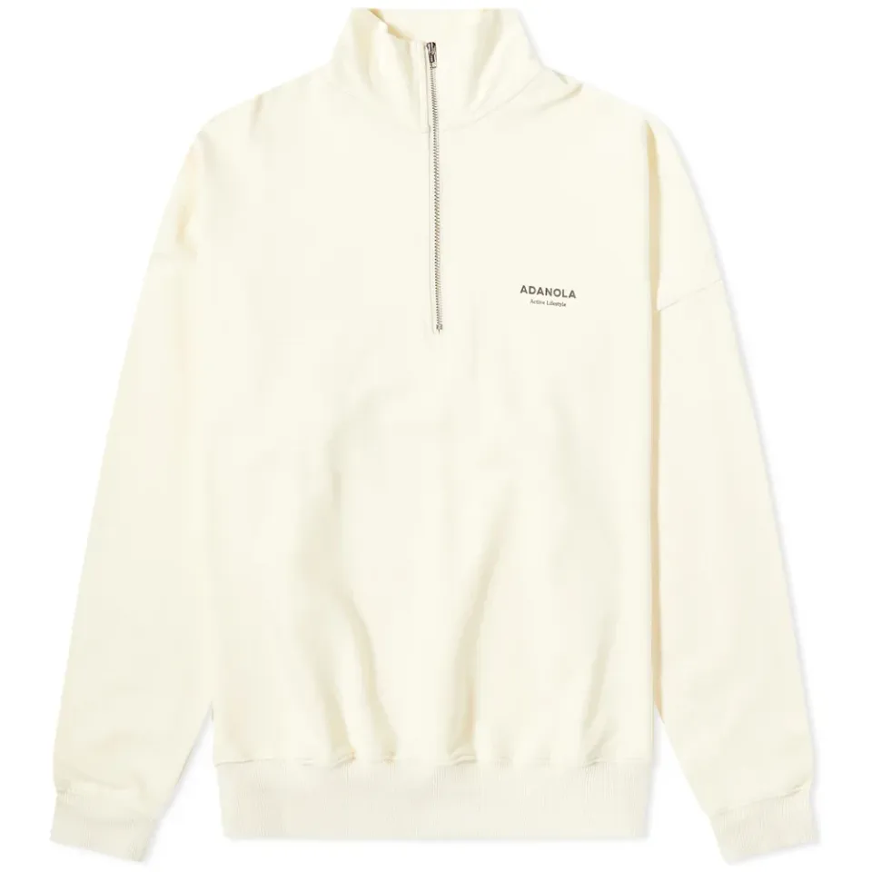 Tonal Logo Oversized Zip Neck Sweat - END. Exclusive