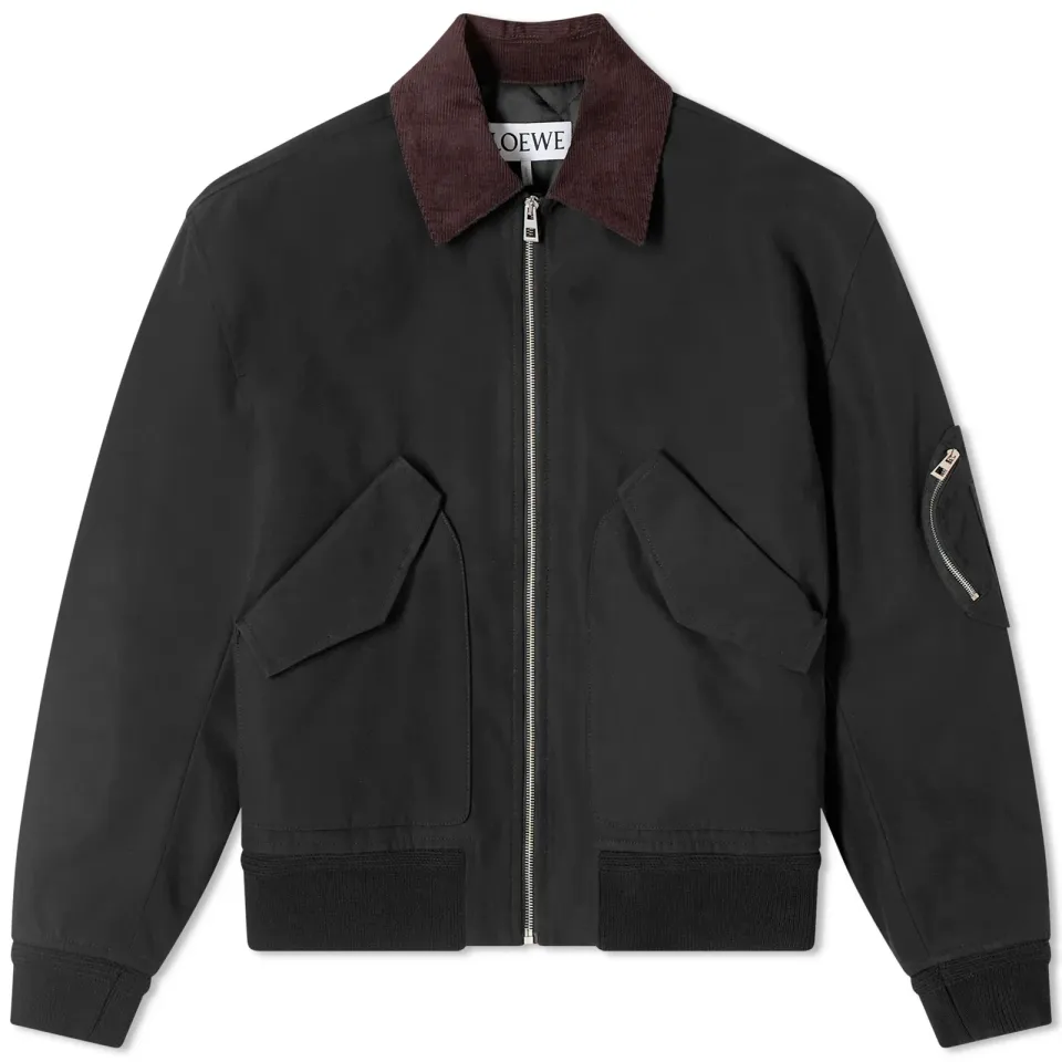 Cord Collar Bomber Jacket
