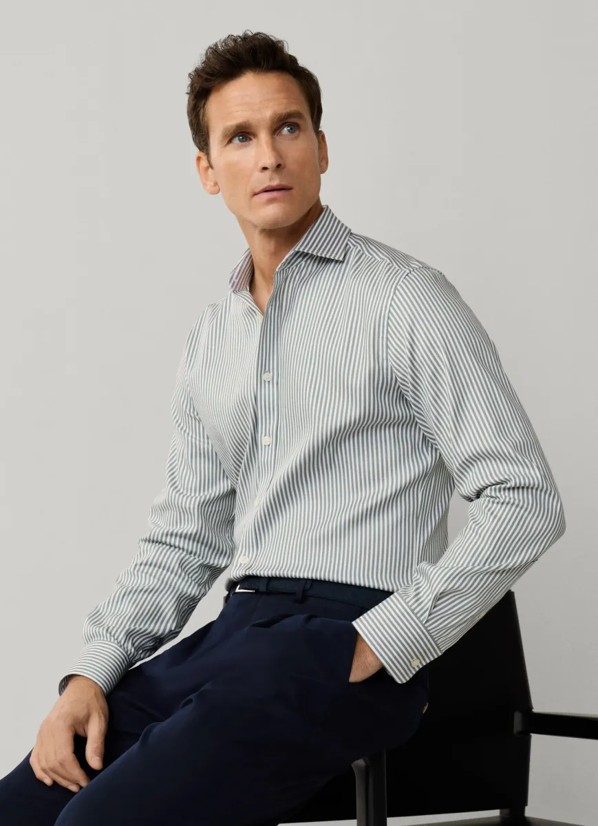 Tailored Fit Double Face Bengal Shirt