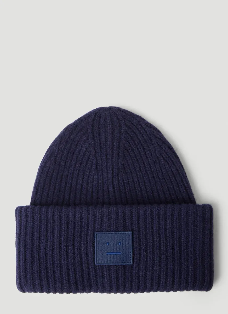 Face Patch Beanie Hat
