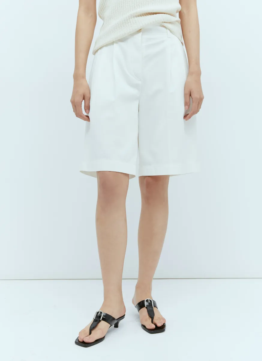 Relaxed Twill Bermuda Shorts