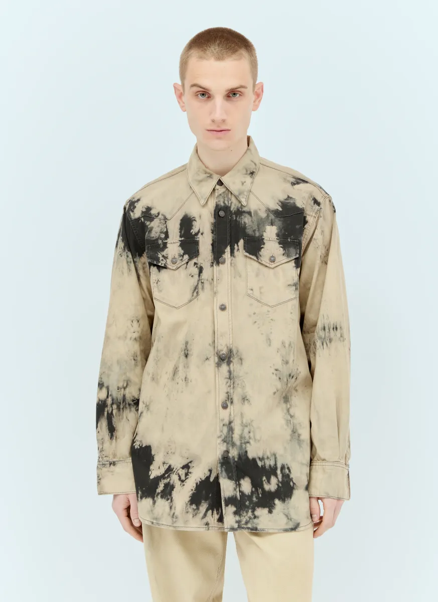 Tie-Dye Denim Shirt