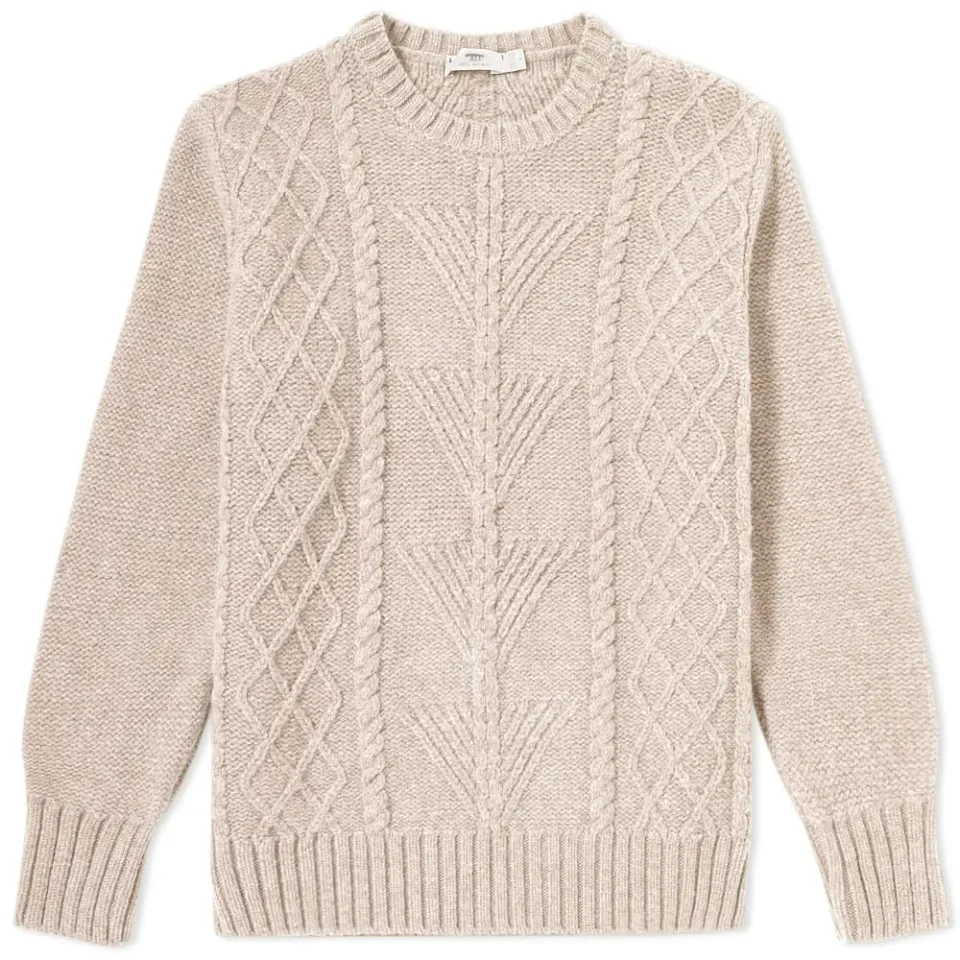 Inis Meáin Fern Cable Crew Neck Sweat