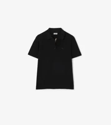 Cotton Polo Shirt in Black
