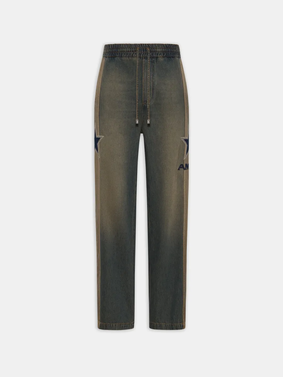 SPORT DENIM TRACK PANT - Worn Slate