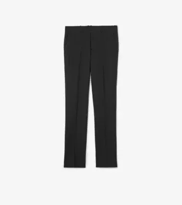 Wool Bond Tailored Trousers in Black