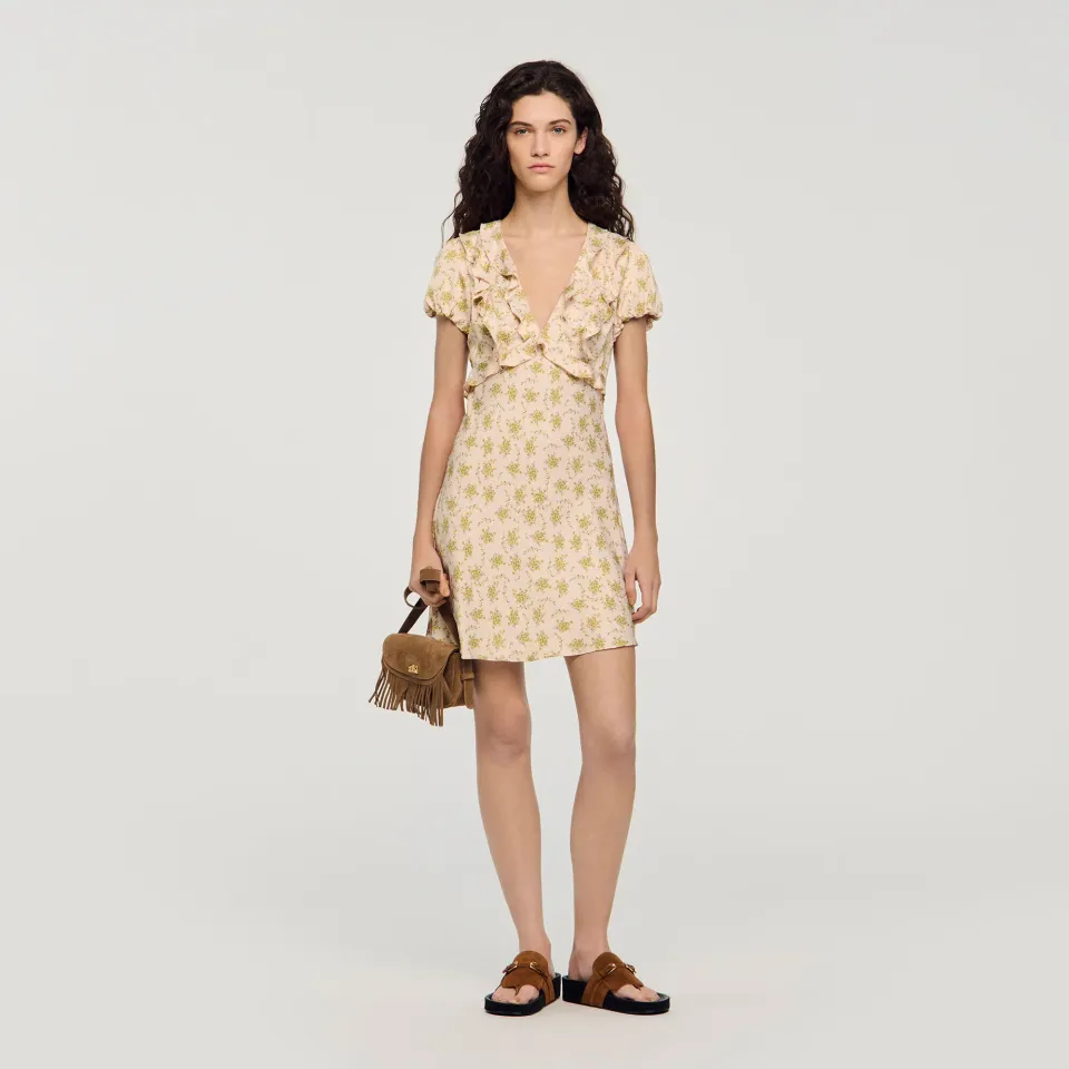 Floral print short dress