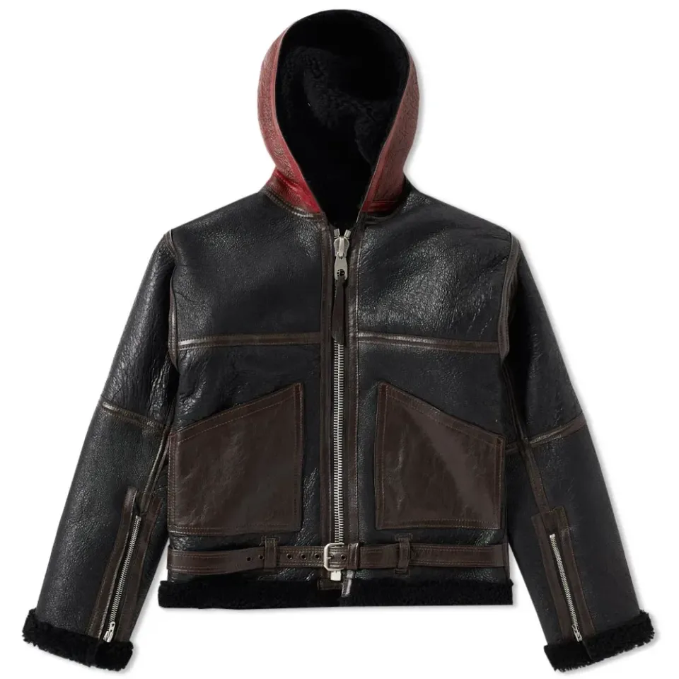 Authentic Handpainted Dropzone Sheepskin Jacket