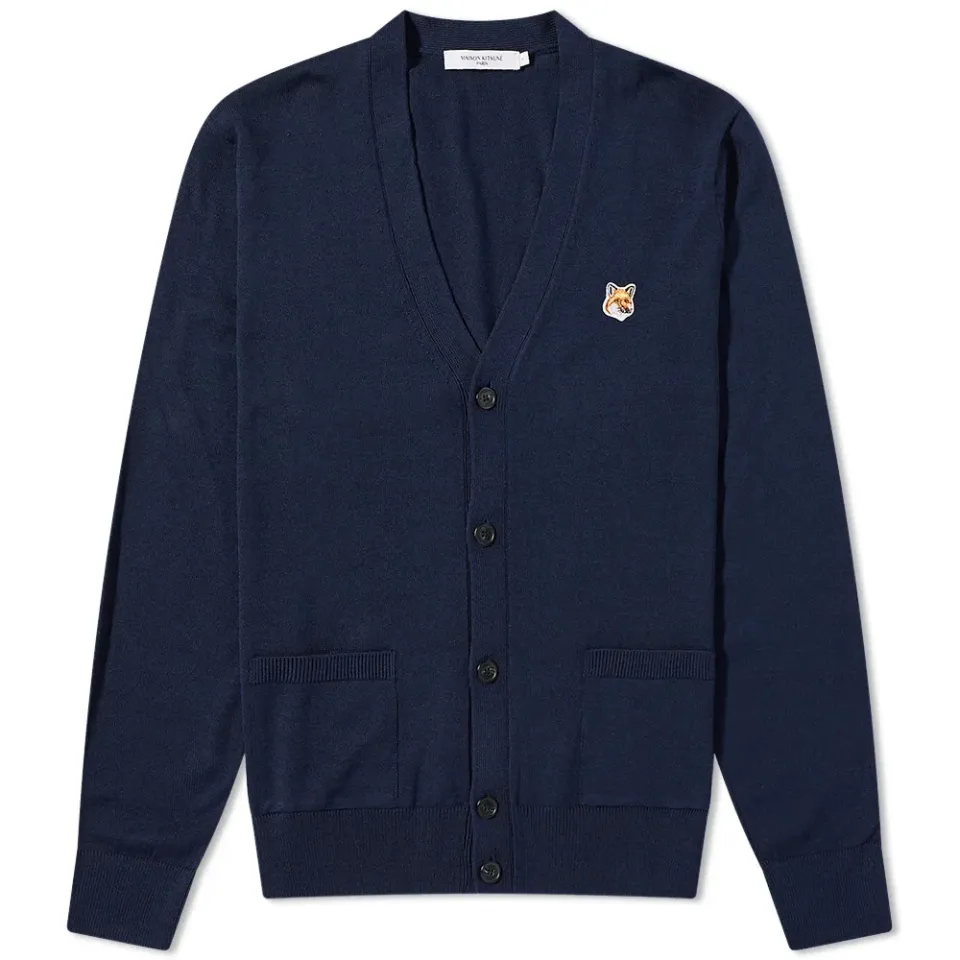 Maison Kitsuné Fox Head Patch Classic Cardigan