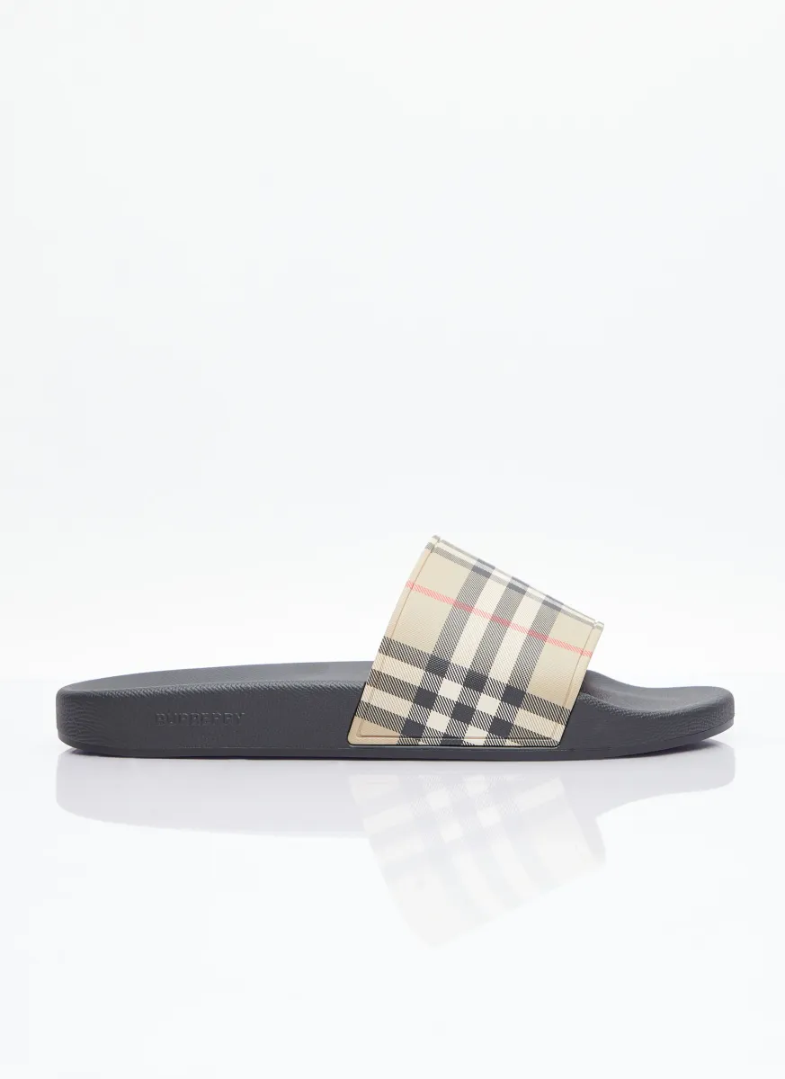Vintage Check Print Slides