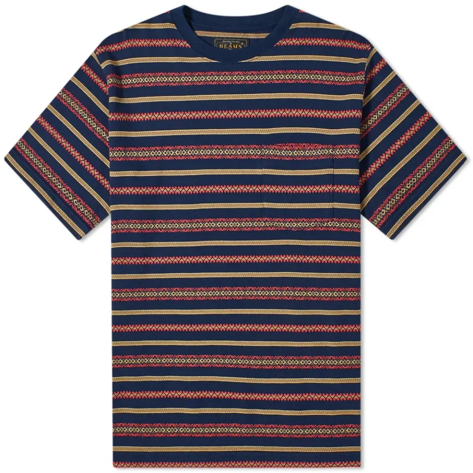 Jacquard Stripe Pocket T-Shirt