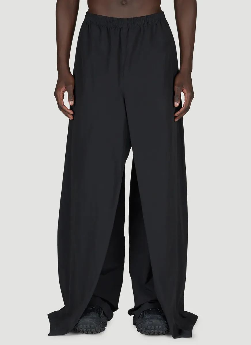 Double-Front Draped Pants